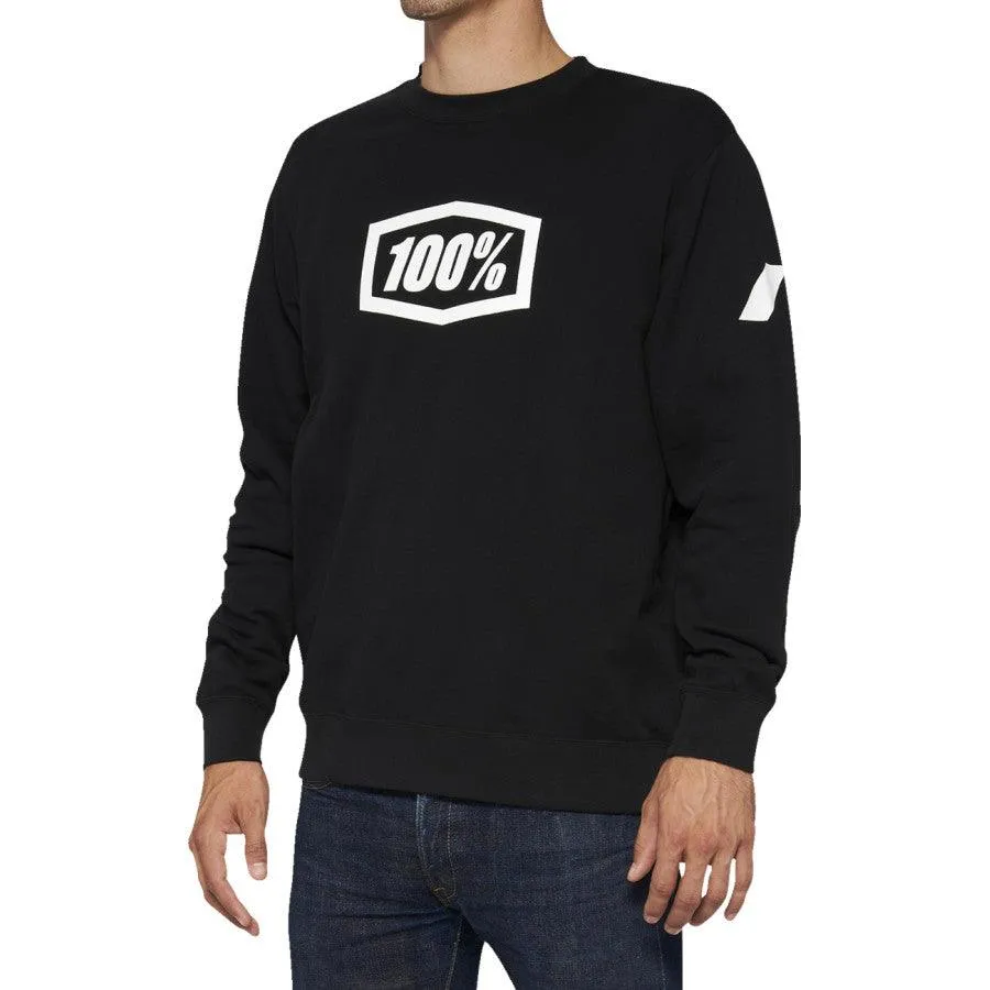 100% Icon Long-Sleeve Fleece Sweatshirt - Black