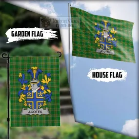 Acotes Irish Clan Flag with Coat of Arms