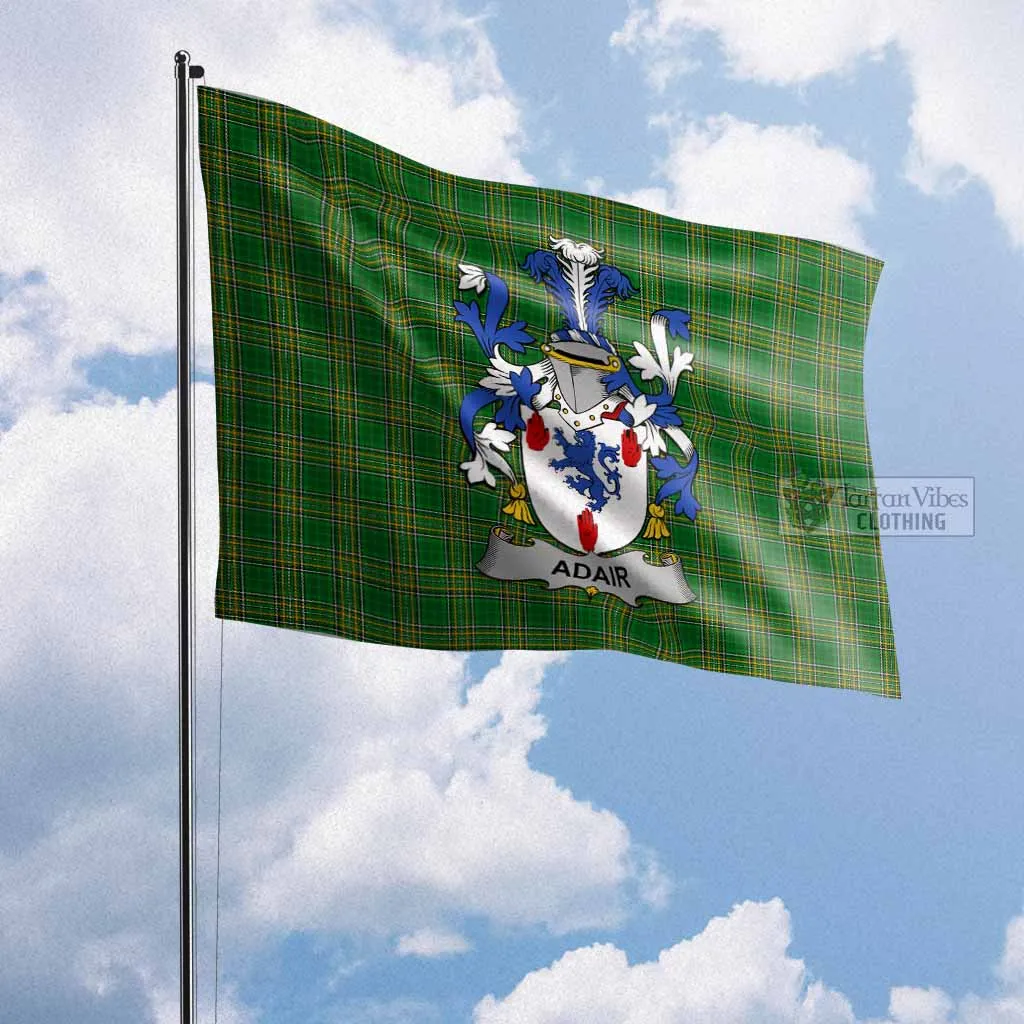 Adair Irish Clan Flag with Coat of Arms