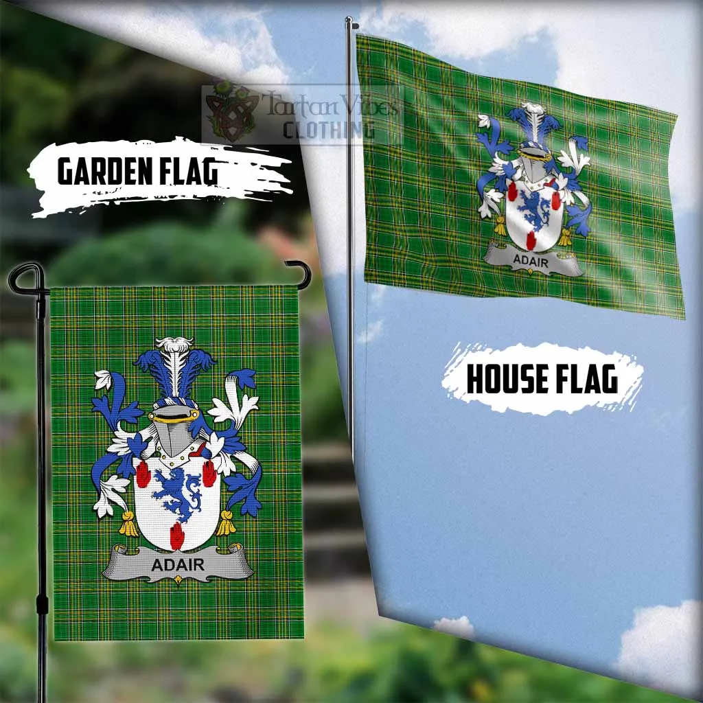 Adair Irish Clan Flag with Coat of Arms