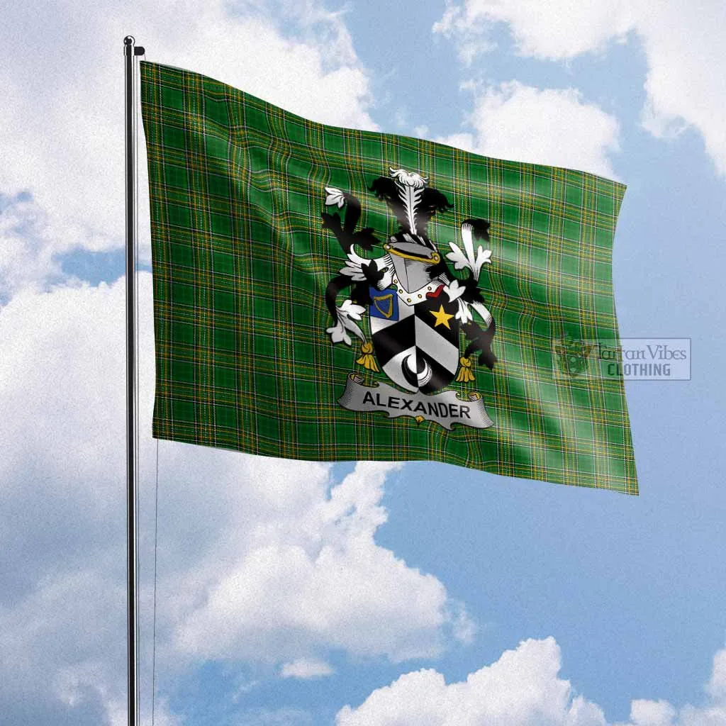 Alexander Irish Clan Flag with Coat of Arms