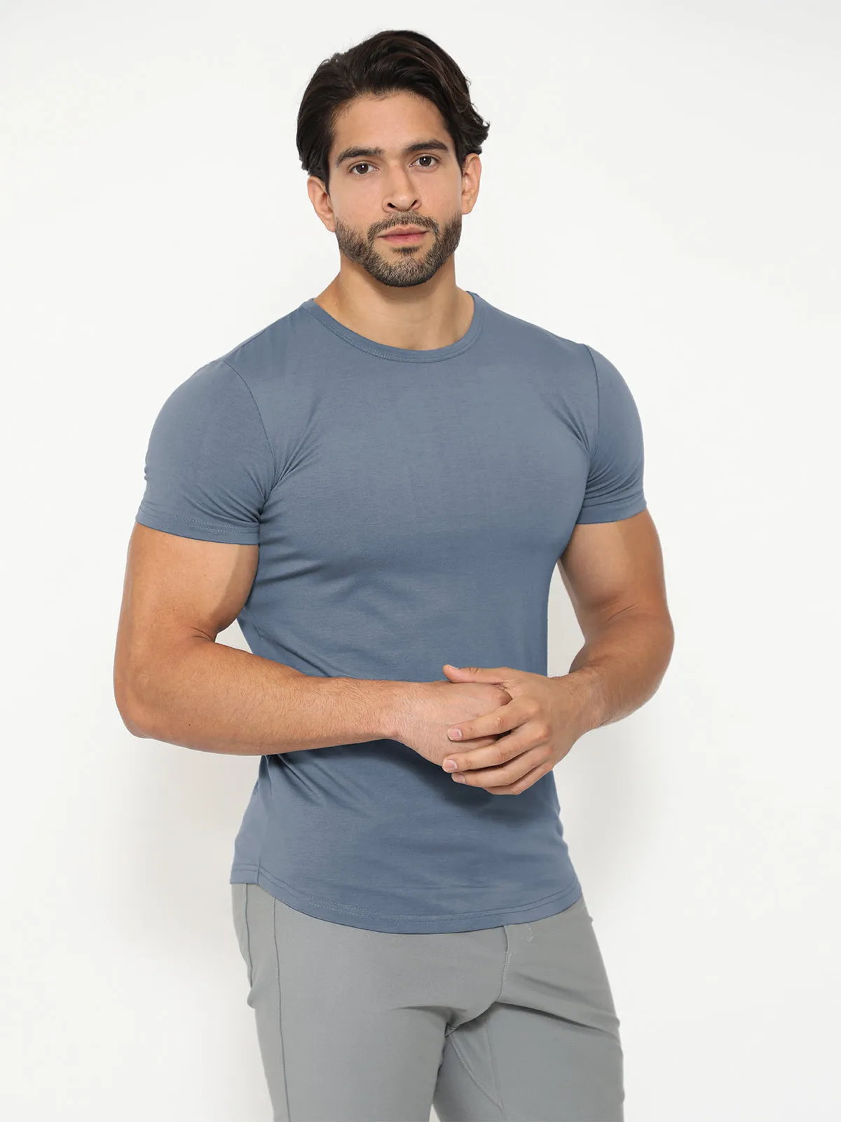 All Day Elite Curve-Hem Tee Short Sleeve Active Fit