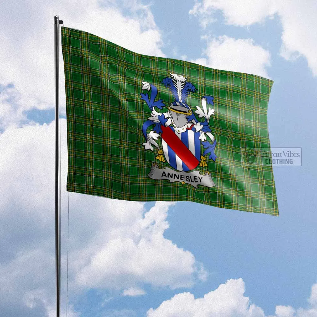 Annesley Irish Clan Flag with Coat of Arms