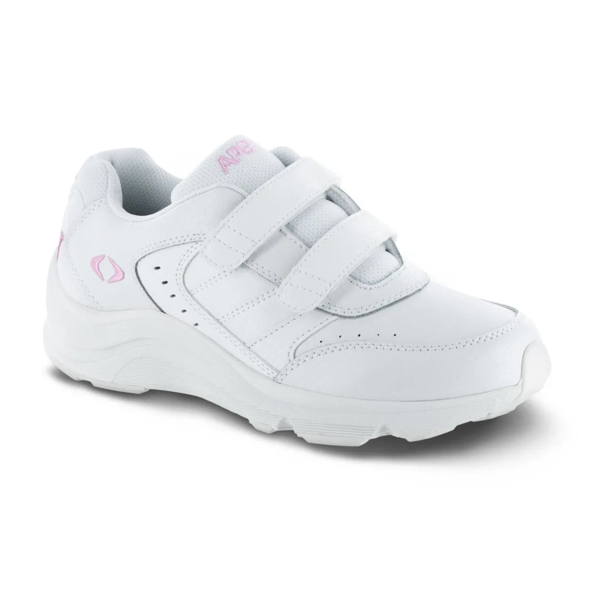 Apex V952w Dbl Velcro Walk Women's Strap Shoe In White