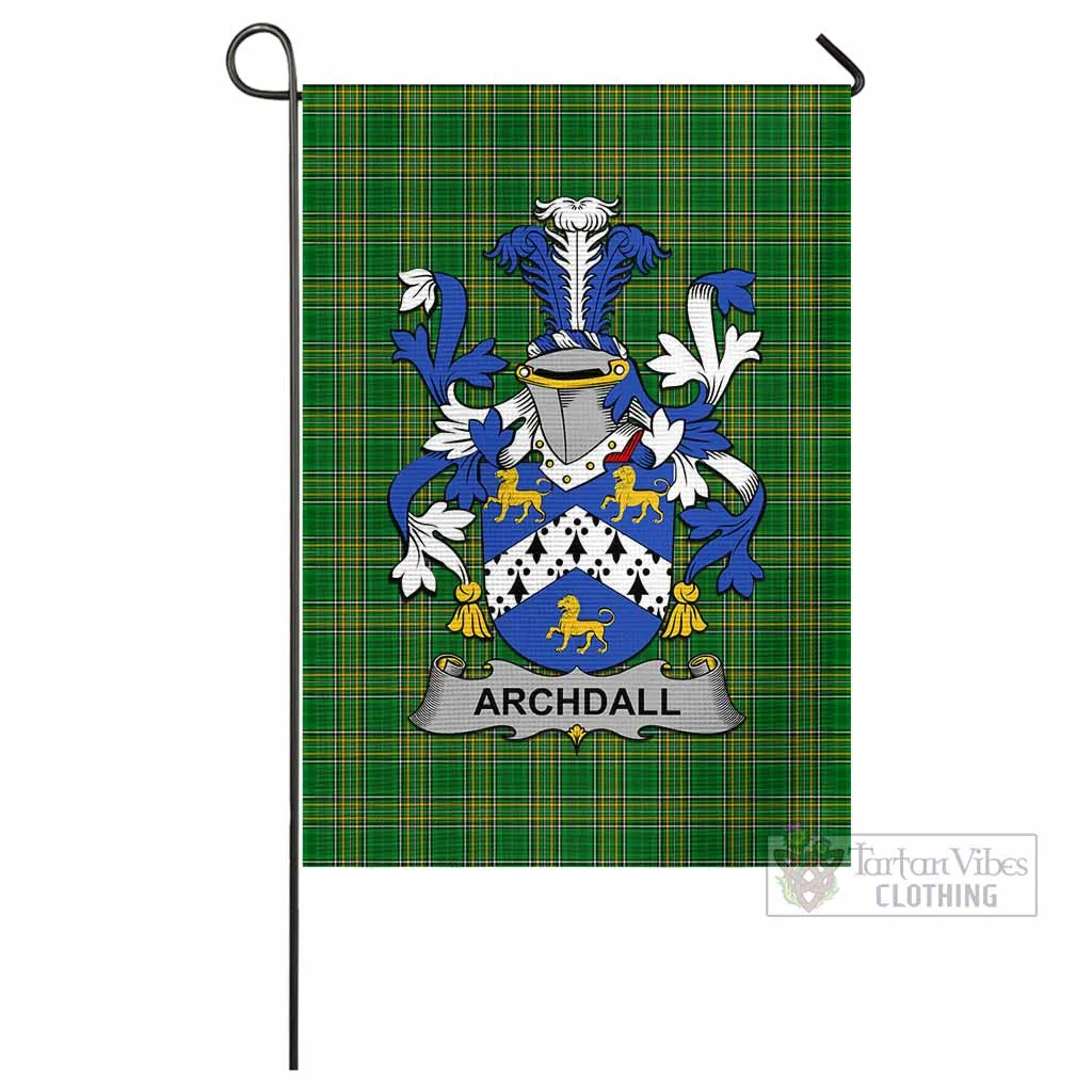 Archdall Irish Clan Flag with Coat of Arms