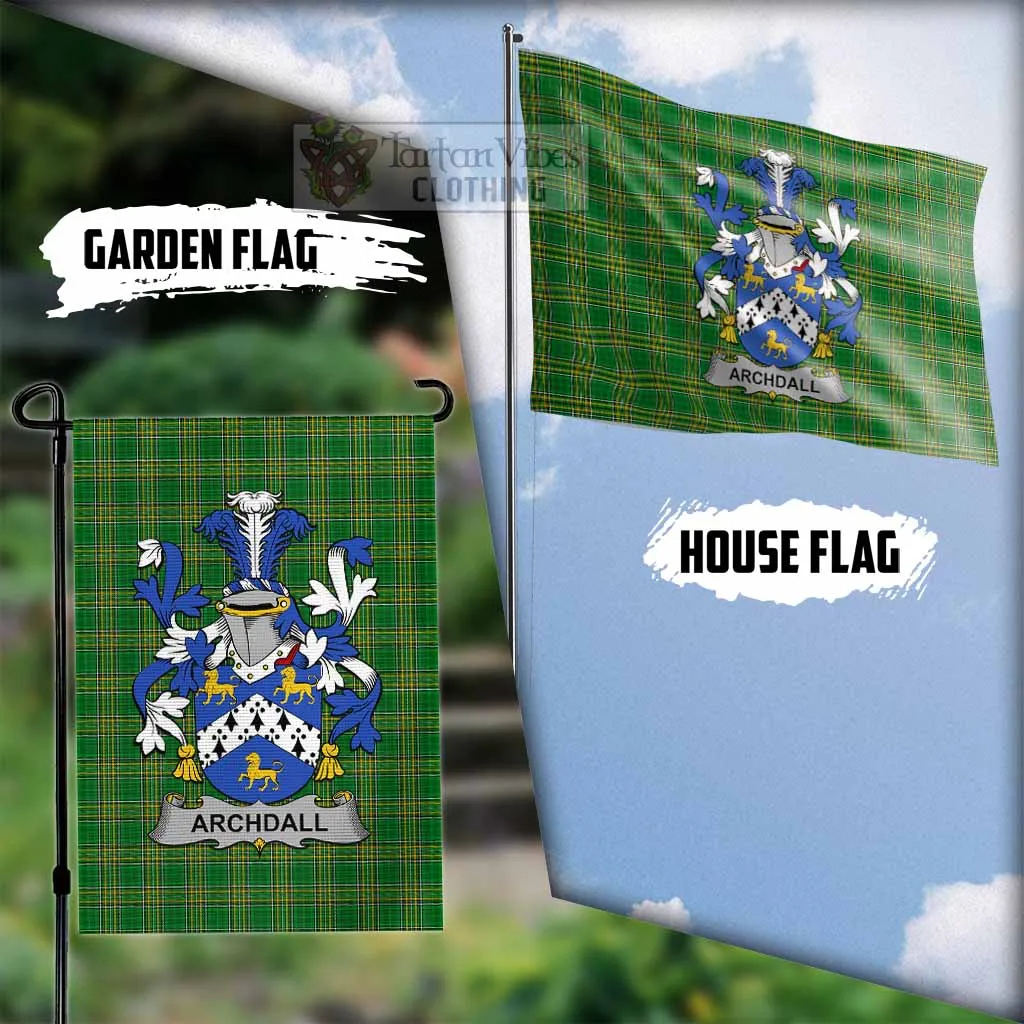 Archdall Irish Clan Flag with Coat of Arms