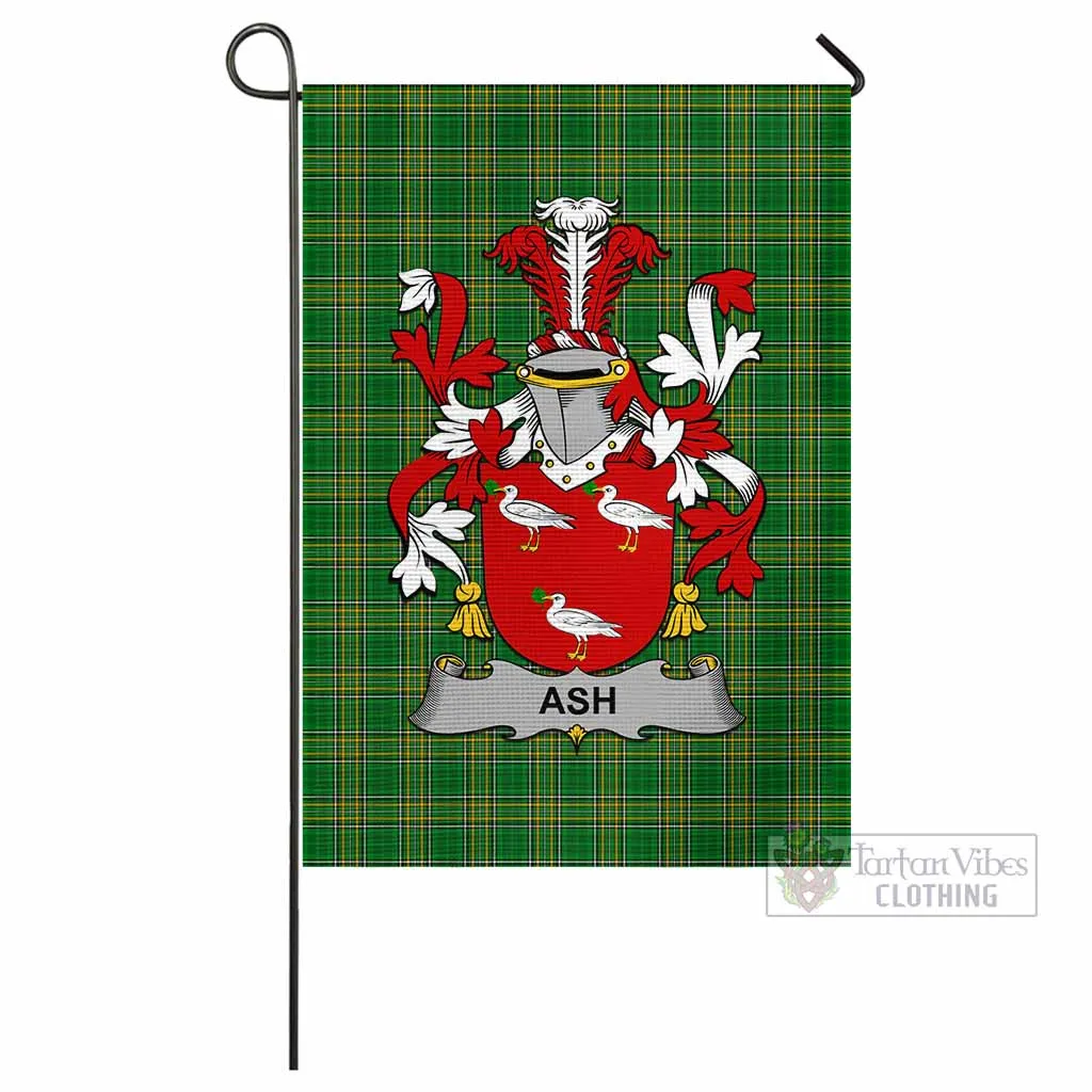 Ash Irish Clan Flag with Coat of Arms