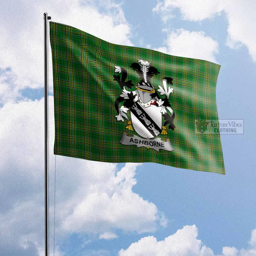 Ashborne Irish Clan Flag with Coat of Arms