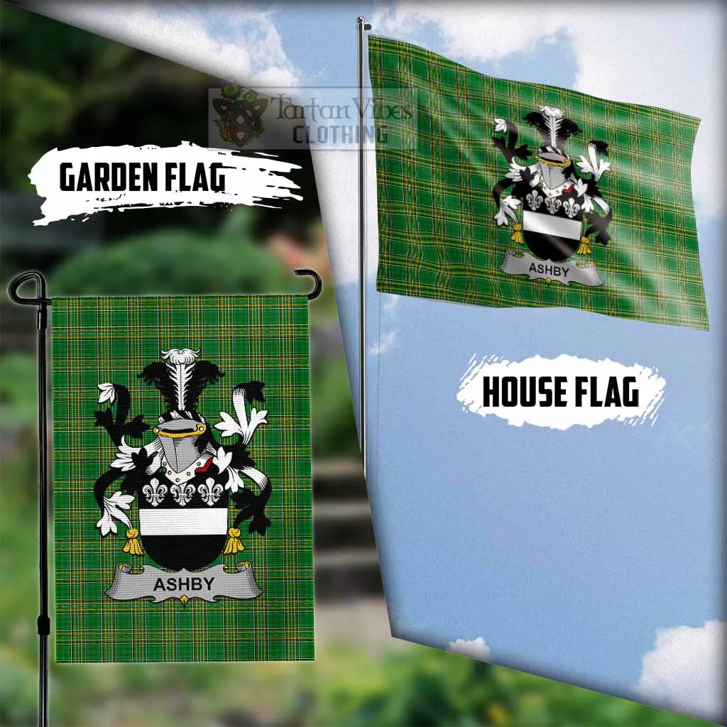 Ashby Irish Clan Flag with Coat of Arms