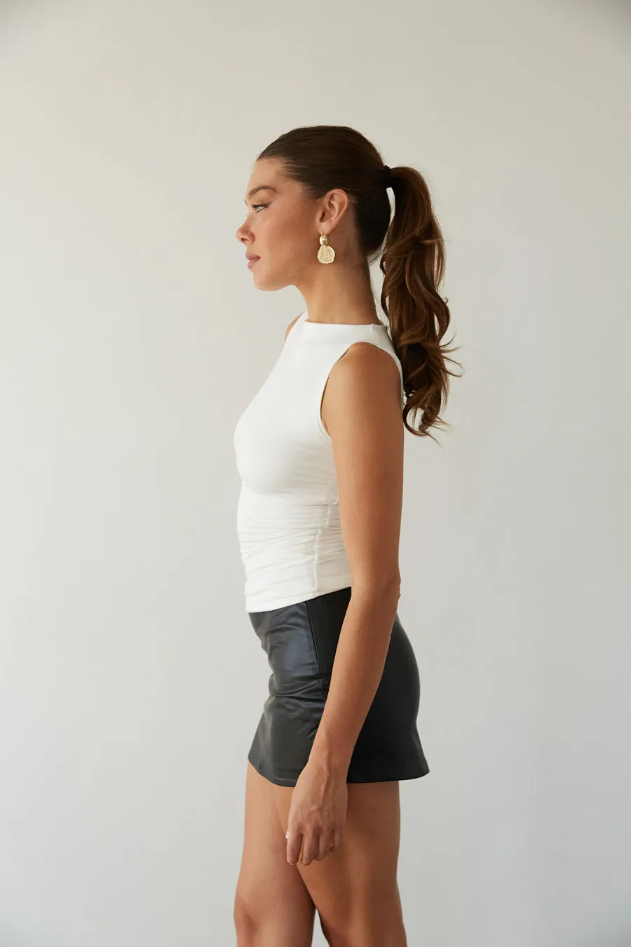 Ashtyn Faux Leather Mini Skirt