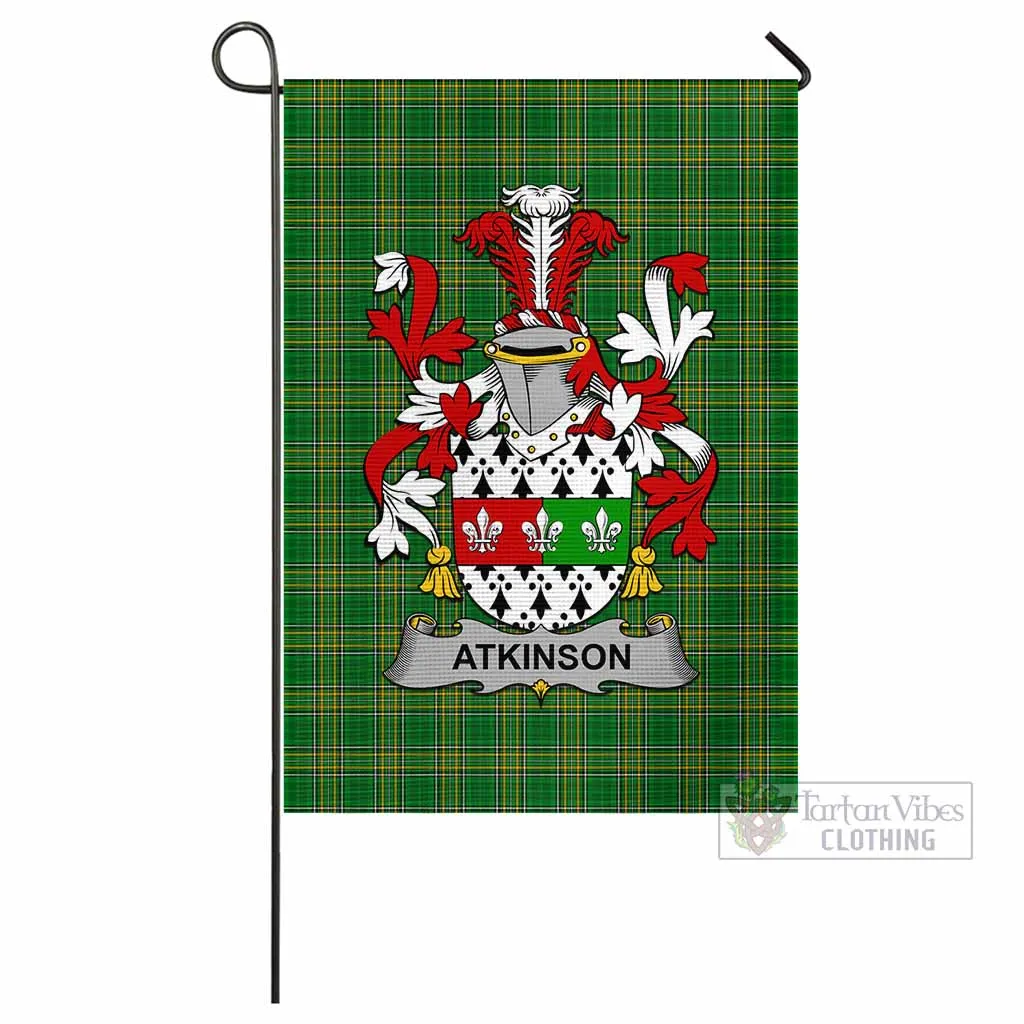 Atkinson Irish Clan Flag with Coat of Arms