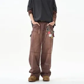 Baggy Distressed Cargo Pants with Pockets