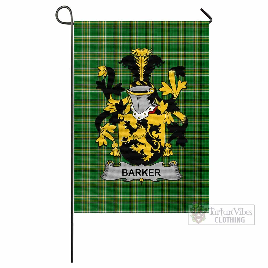 Barker Irish Clan Flag with Coat of Arms