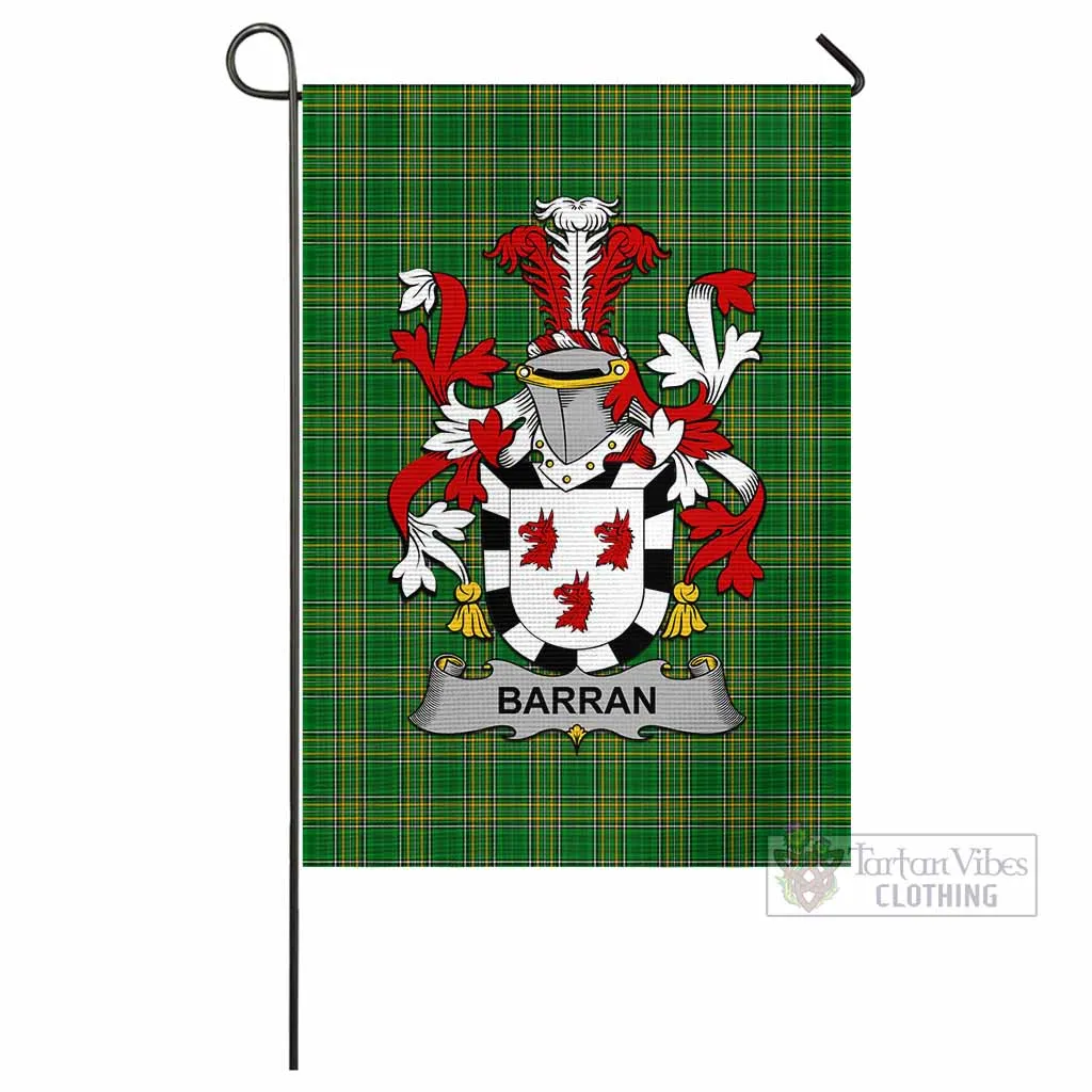 Barran Irish Clan Flag with Coat of Arms