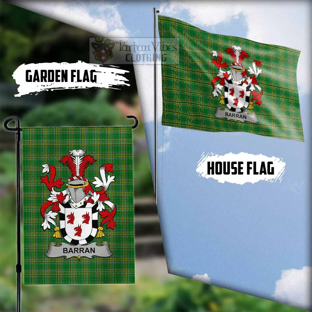 Barran Irish Clan Flag with Coat of Arms