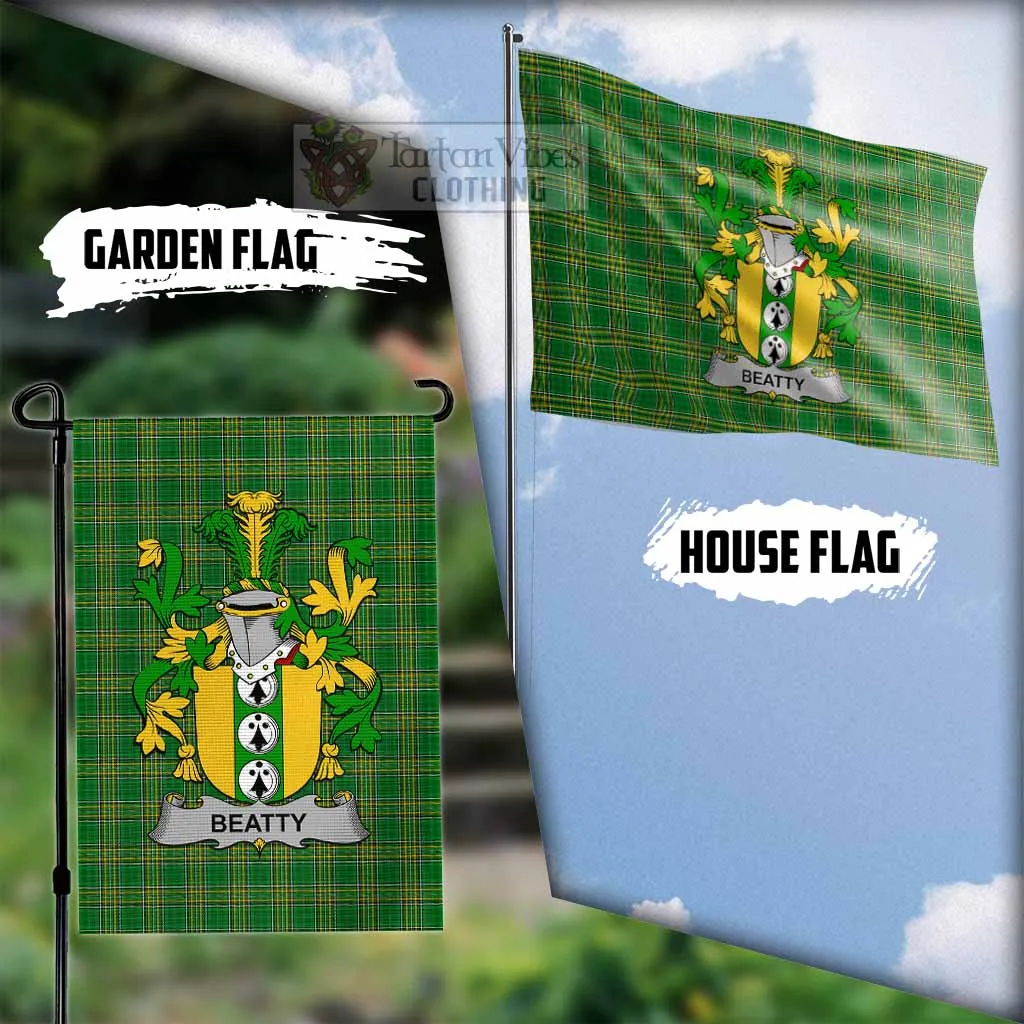 Beatty Irish Clan Flag with Coat of Arms