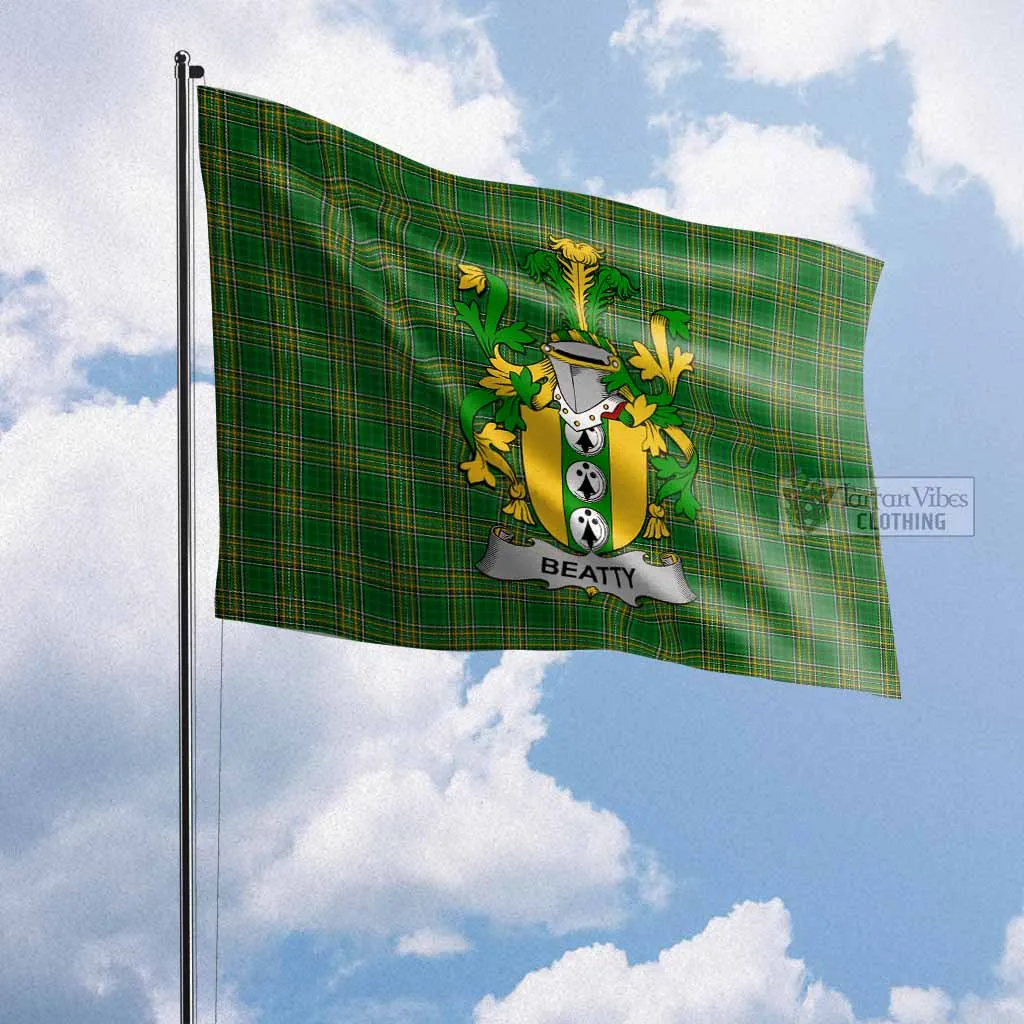 Beatty Irish Clan Flag with Coat of Arms