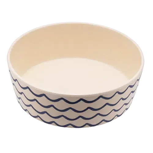 Beco - Bamboo Printed Dog Bowl - Ocean Waves