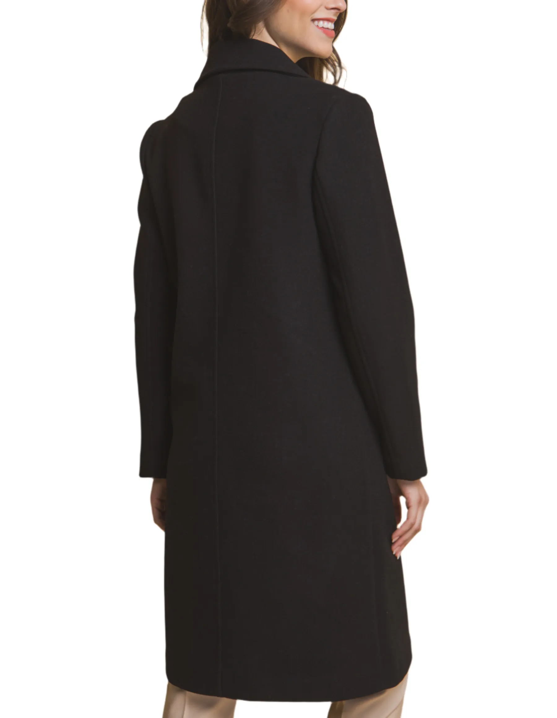 Black Notched Lapel Coat