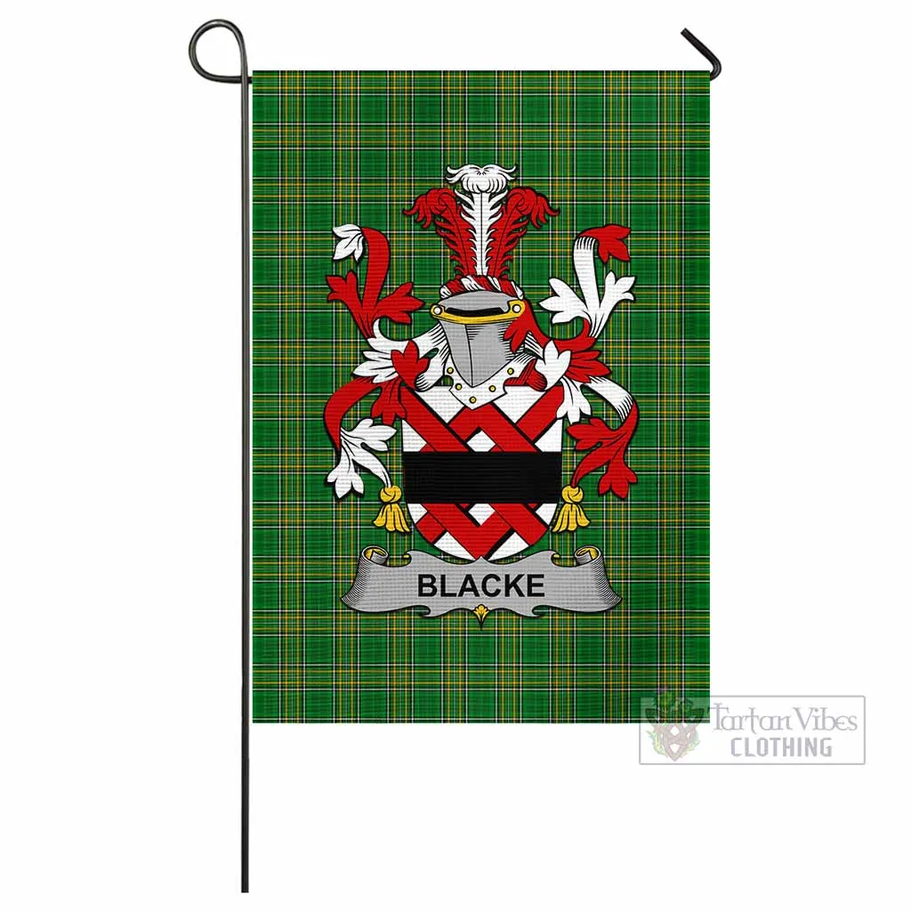 Blacke Irish Clan Flag with Coat of Arms