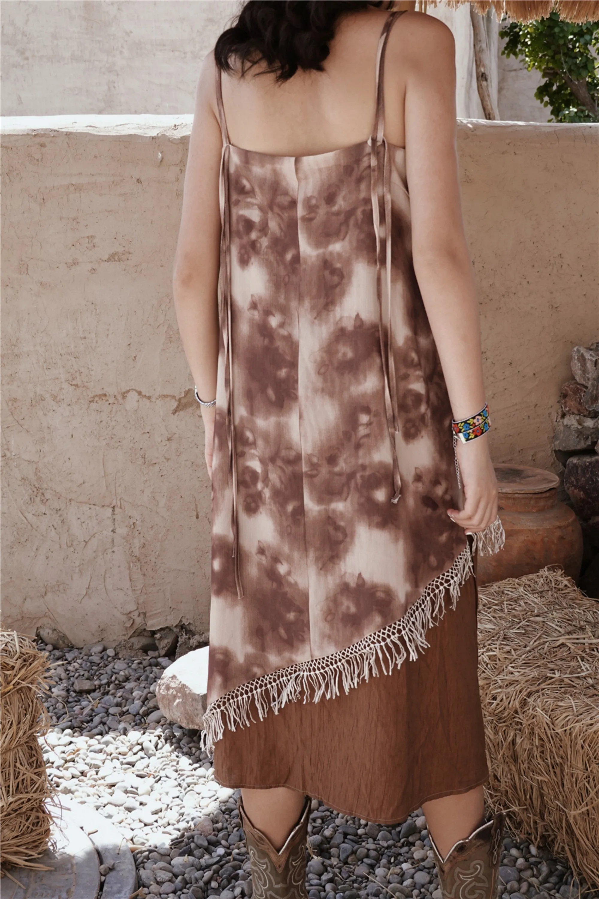 Bohemian Tassel Camisole Dress