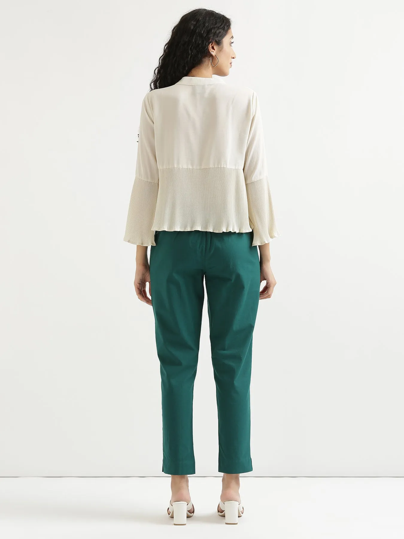 Bottle Green Cotton Pant