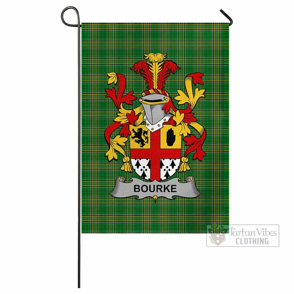 Bourke Irish Clan Flag with Coat of Arms