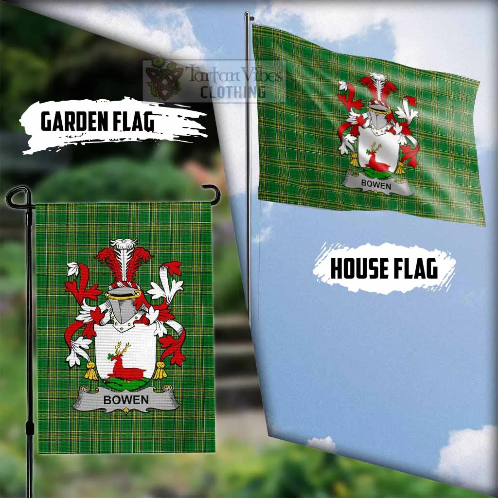 Bowen Irish Clan Flag with Coat of Arms