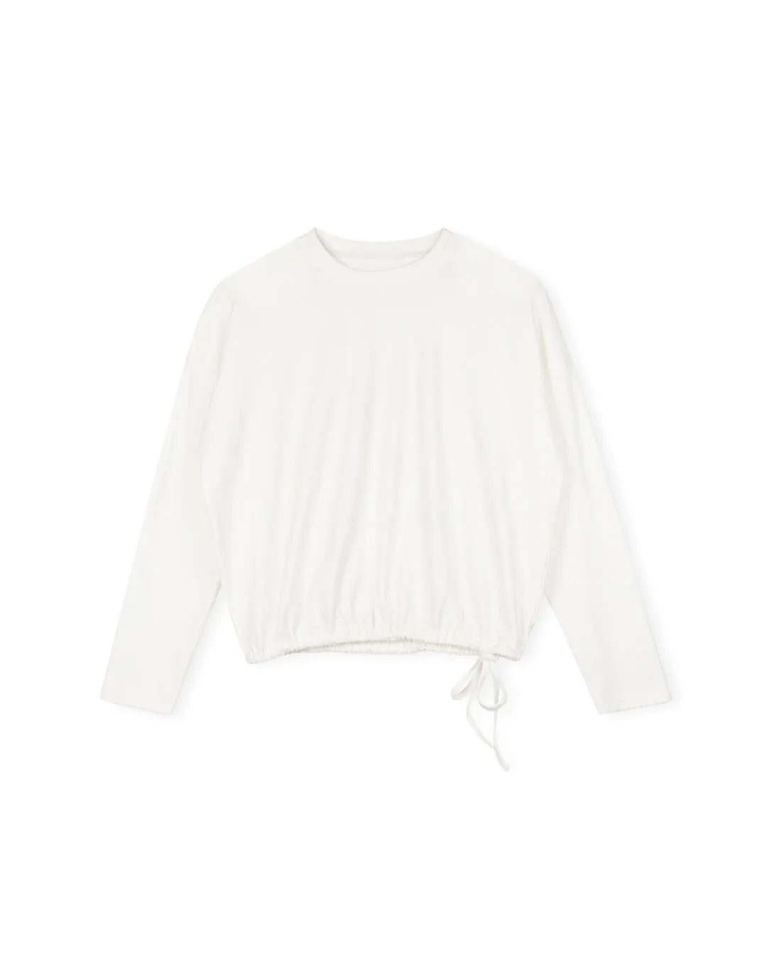 Box Sleeve Gathered Waist T-Shirt