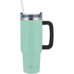 Brentwood GEOJUG CMB-1200BL 40oz Insulated Stainless Steel Tumbler Cup with Handle, Lid, and Straw, Blue