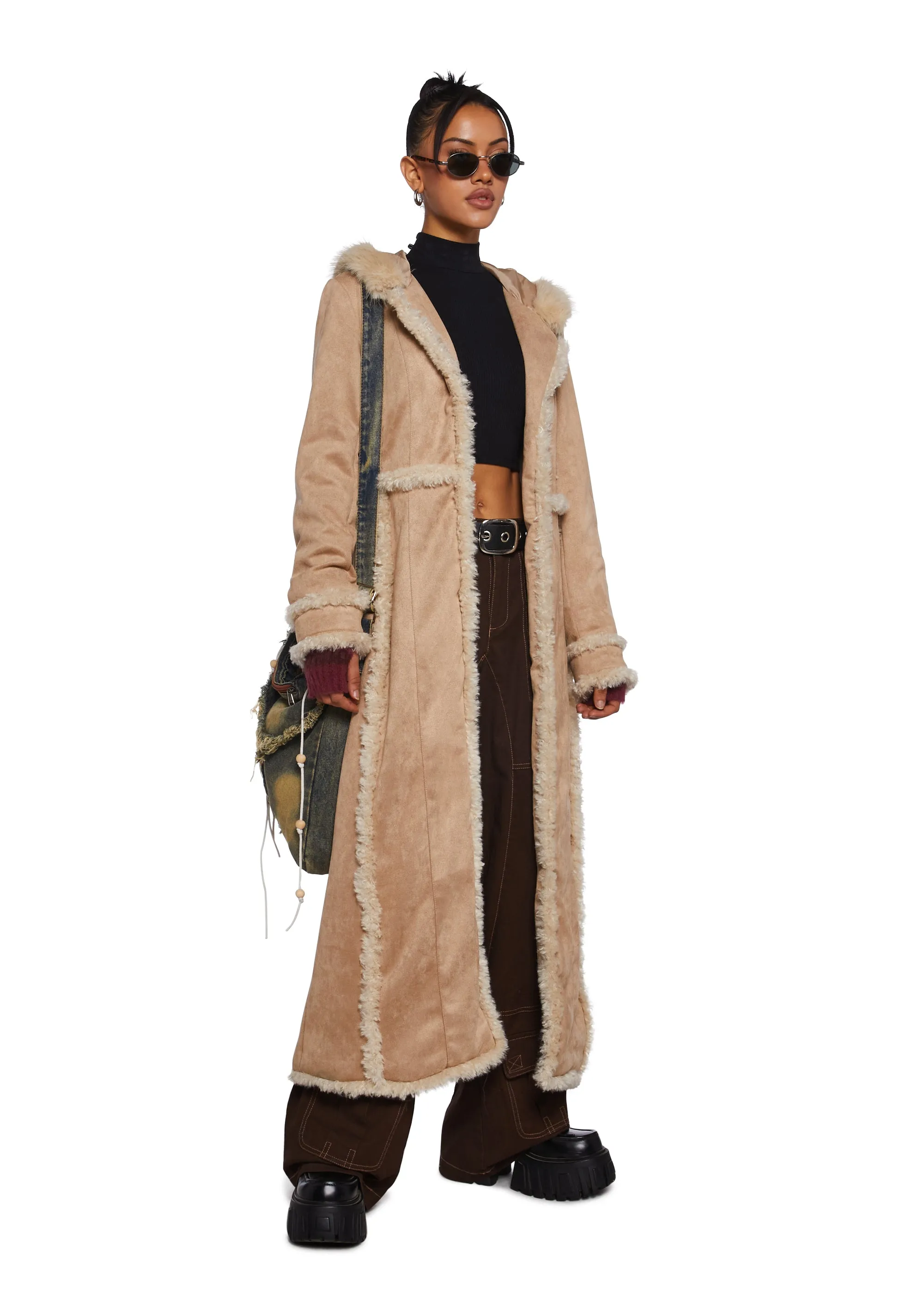 Campus Chill Faux Suede Coat