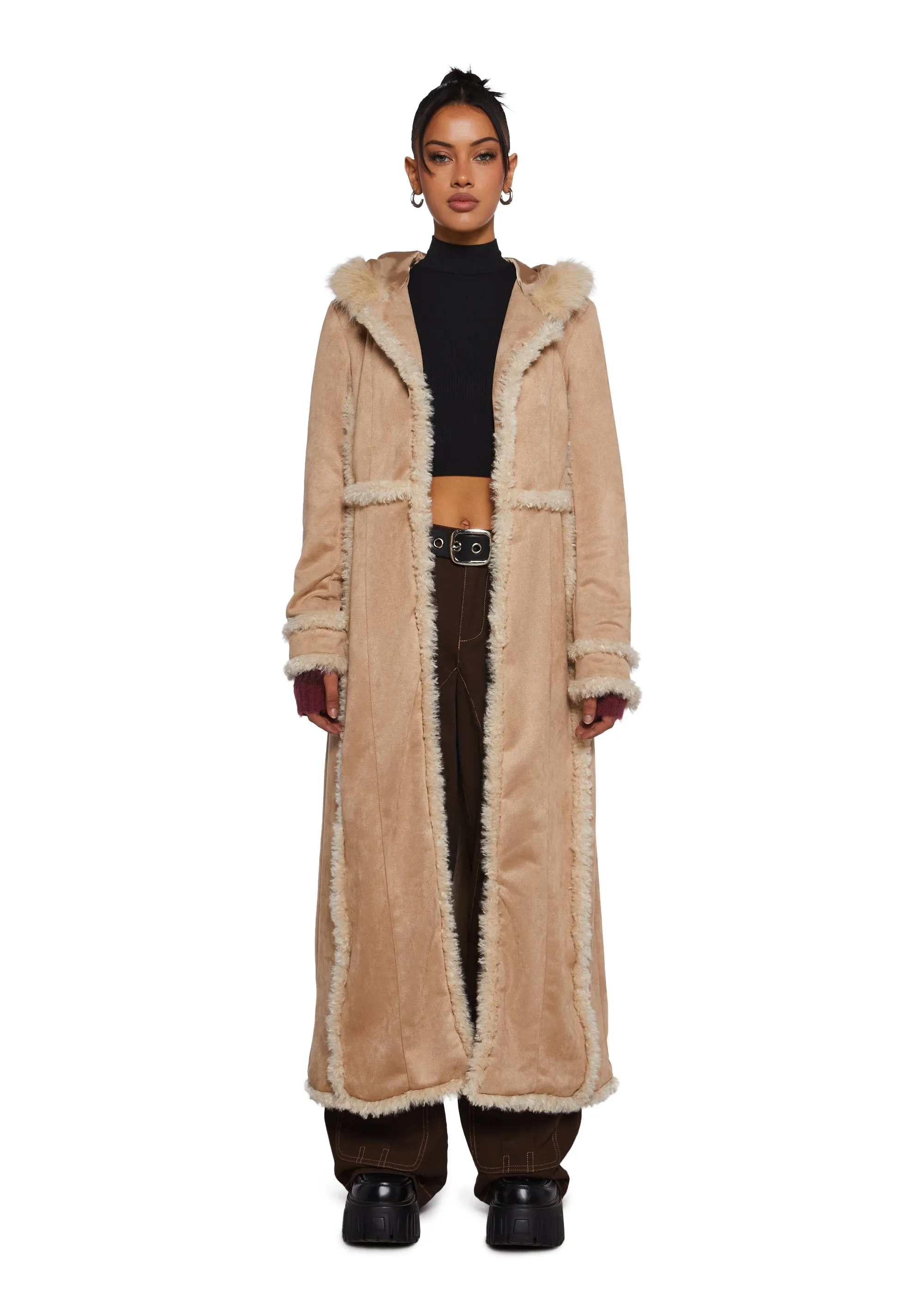 Campus Chill Faux Suede Coat