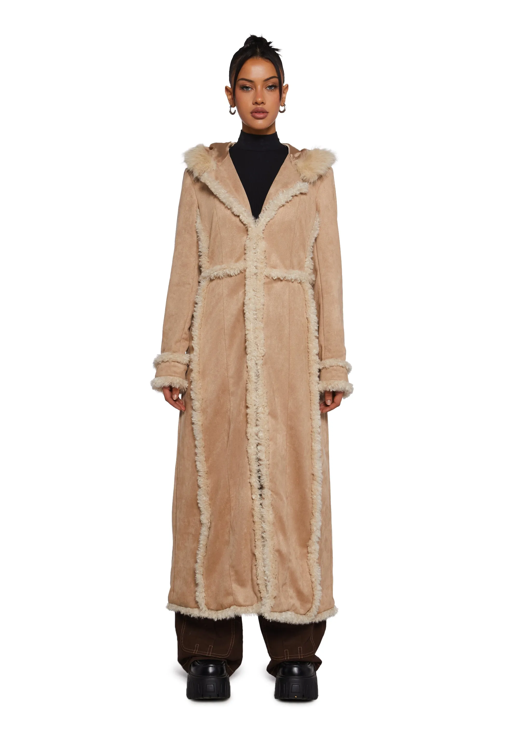 Campus Chill Faux Suede Coat