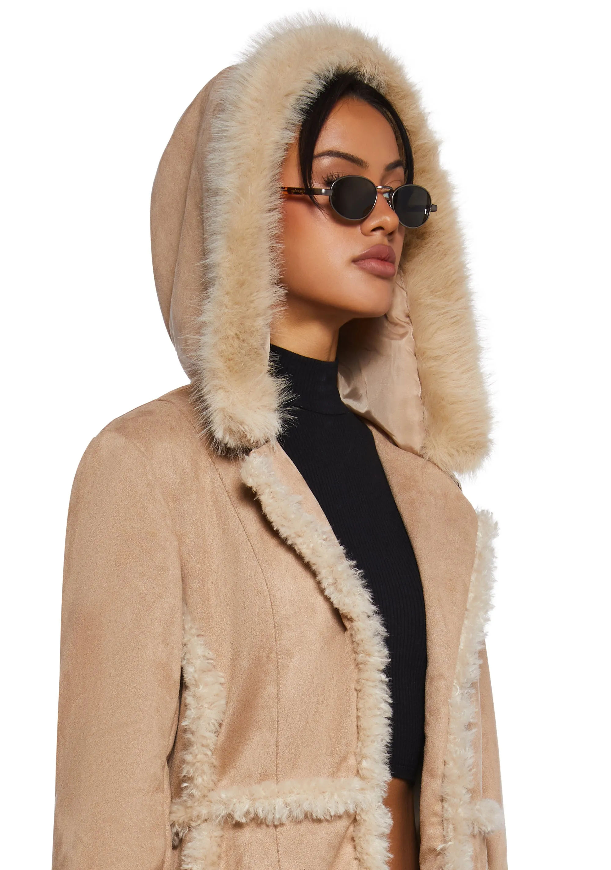 Campus Chill Faux Suede Coat