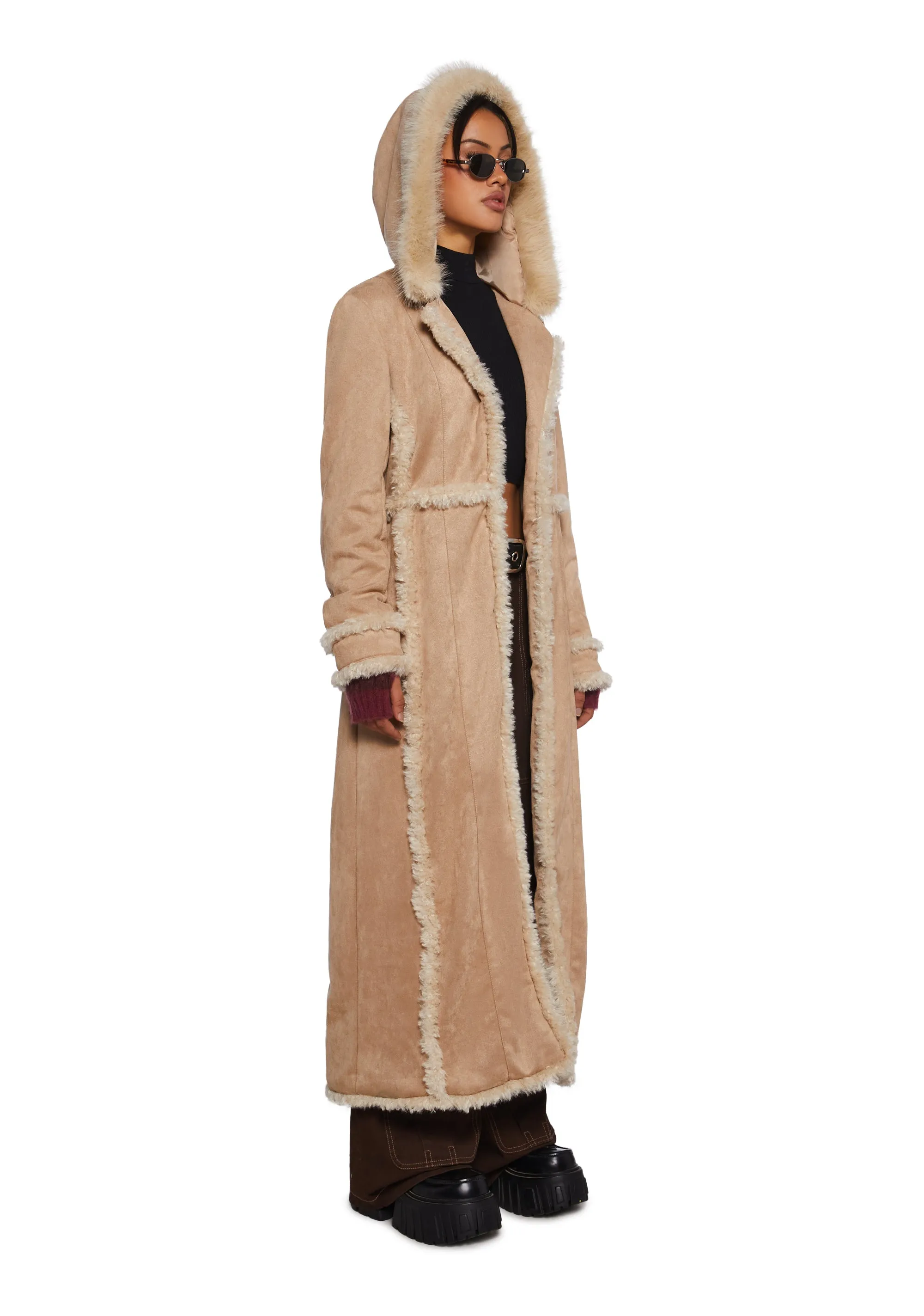 Campus Chill Faux Suede Coat