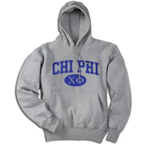 Chi Phi Hoodie, Printed Vertical Arc Design - G185 - CAD