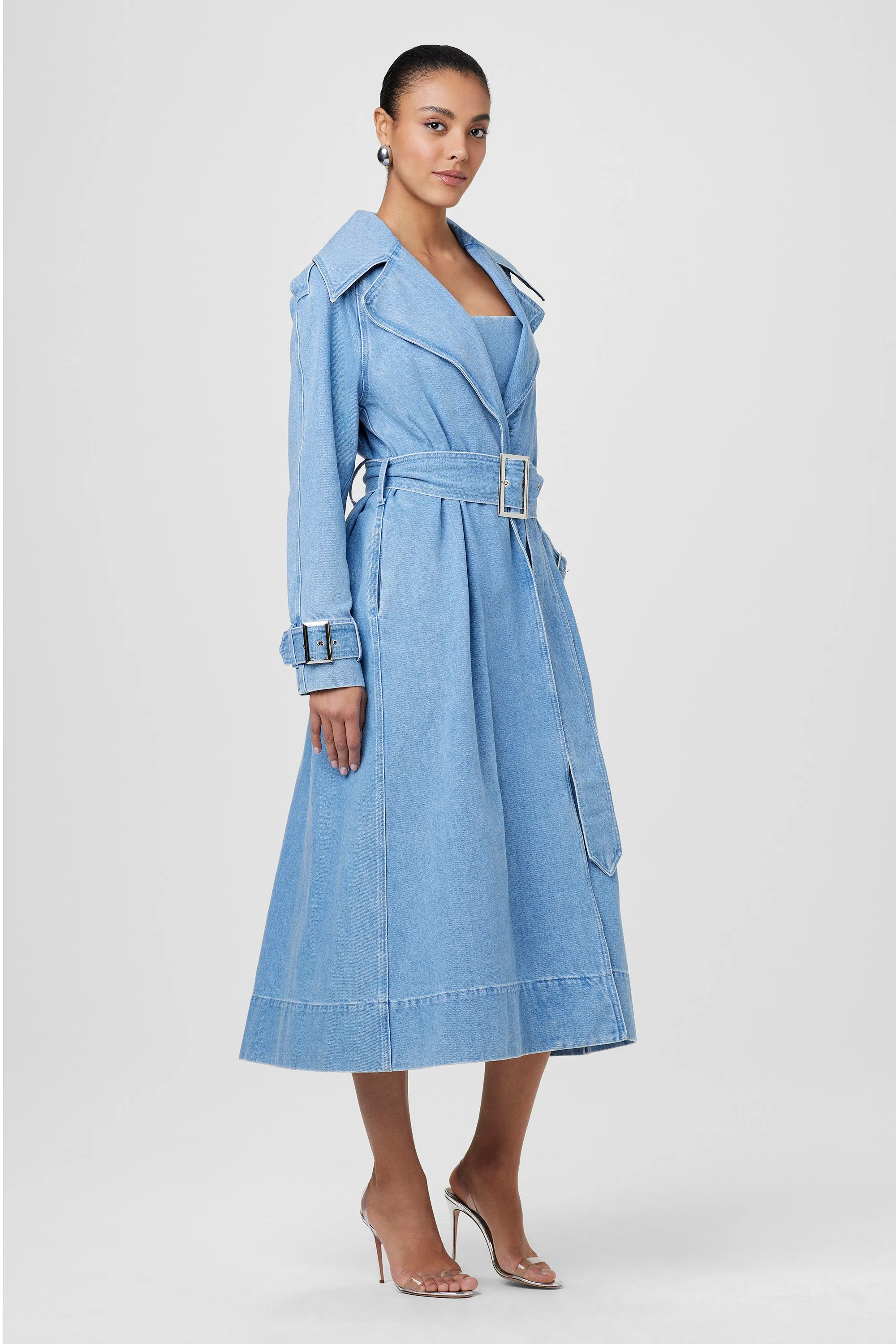 Chloe Denim Trench Jacket