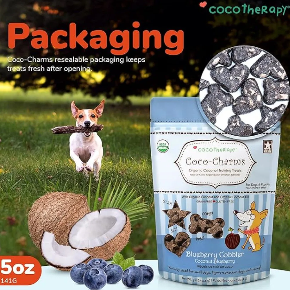 Coco-Charms Organic Training Dog Treats - Blueberry Cobbler