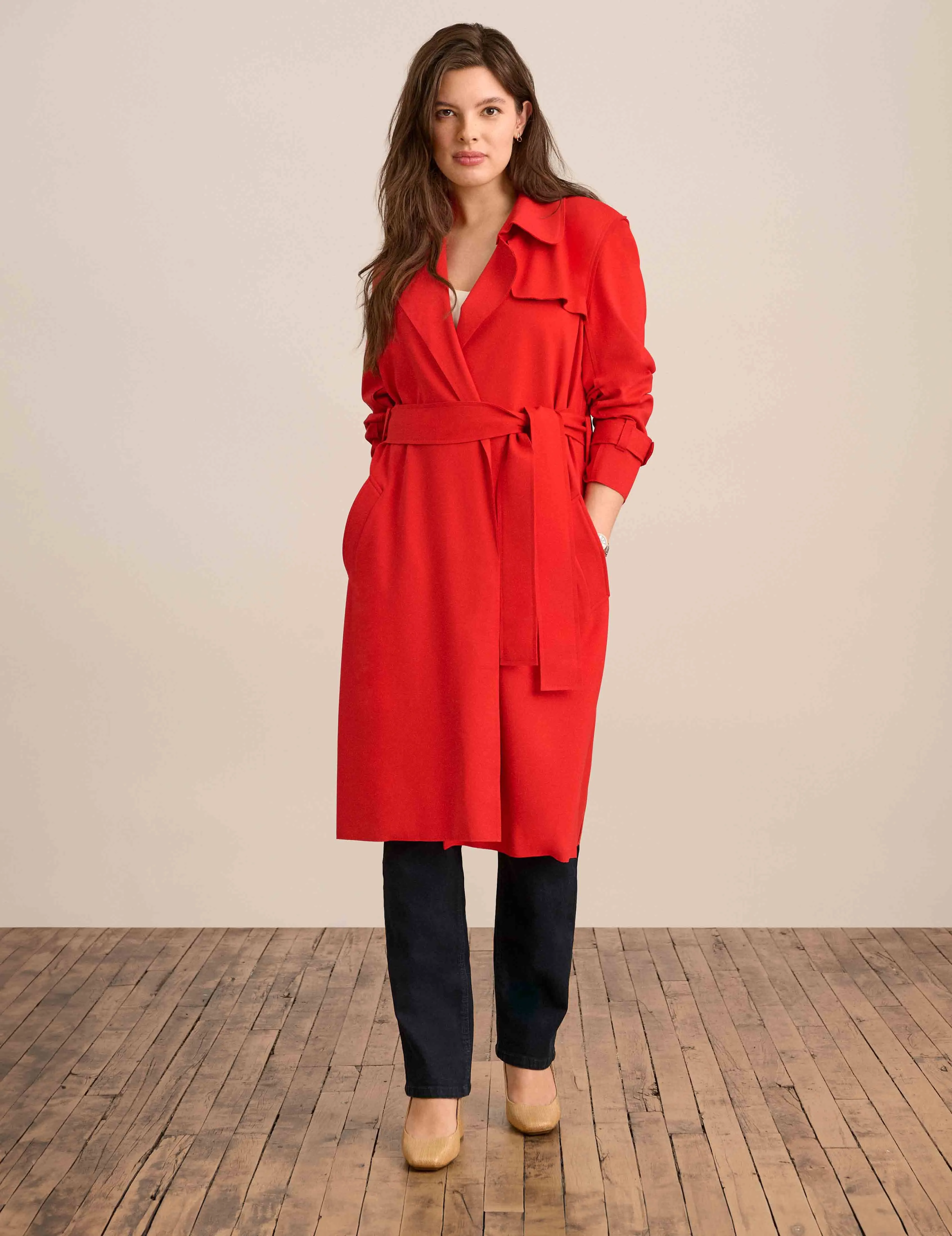 Collection Compression Long Trench Jacket