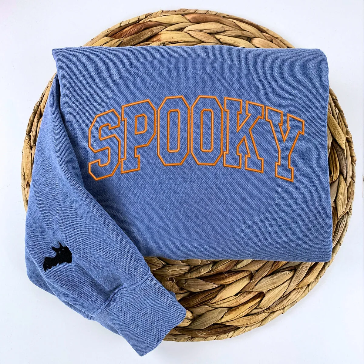 Comfort Colors® Embroidered Boo Spooky Halloween T-Shirt or Sweatshirt