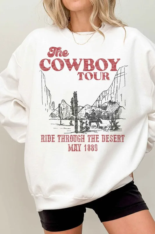 COWBOY TOUR WESTERN COUNTRY OVERSIZED SWEATSHIRT - Online Exclusive