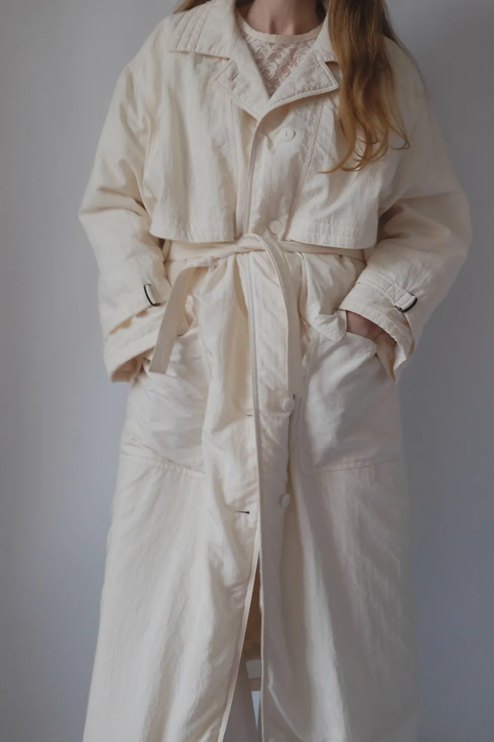 CREAM VINTAGE TRENCH COAT