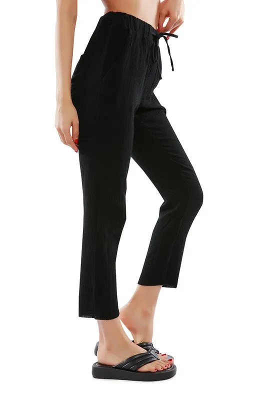 Drawstring Narrow Bottom Summer Pants