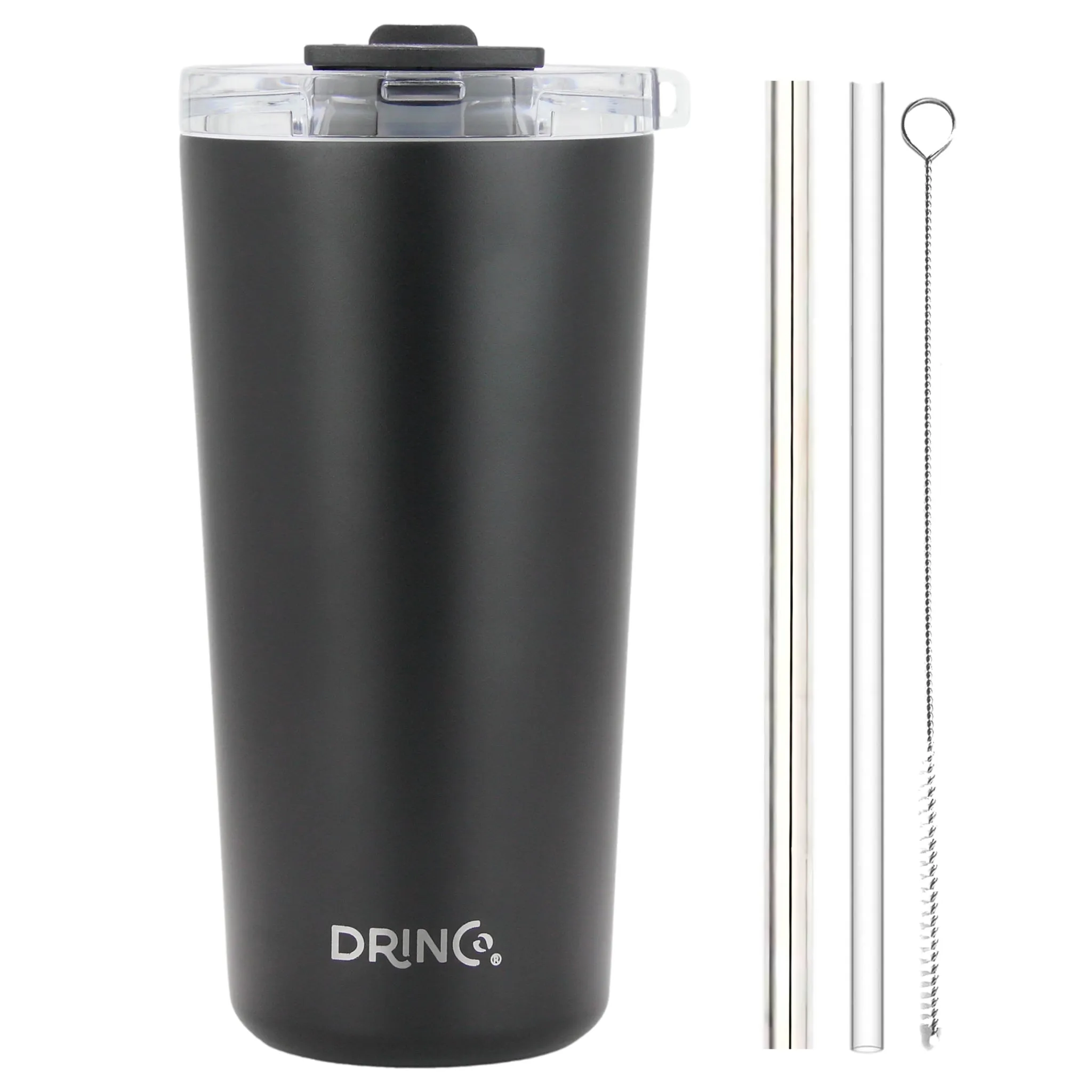 DRINCO®  Seattle 20oz Leakproof Tumbler with Straw - Black