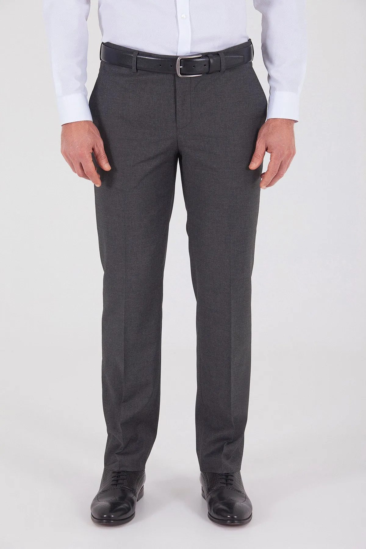 Dynamic Fit Side Pocket Low Waist Wool Dark Gray Dress Pants