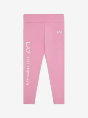 EA7 Emporio Armani Girls Logo Leggings in Pink