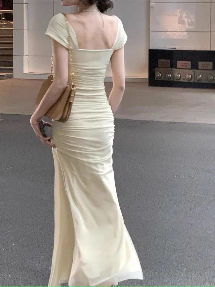 Elegant Summer New Fashion Evening Party Vintage Midi Dresses Bodycon Prom Dress       fg5847