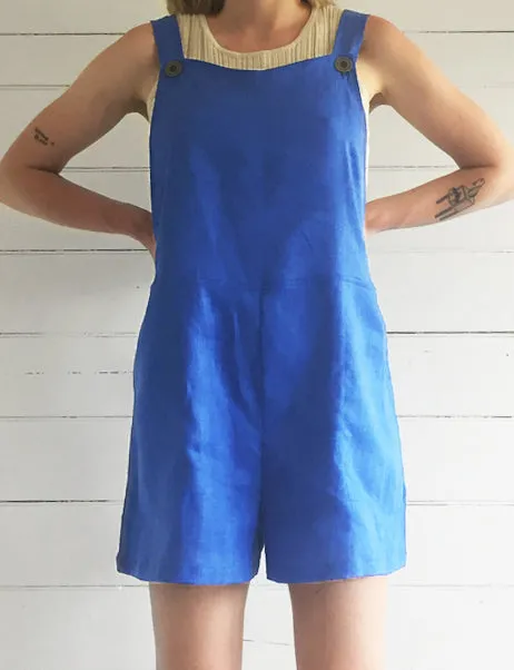 erin templeton overall shorts - cobalt • sale