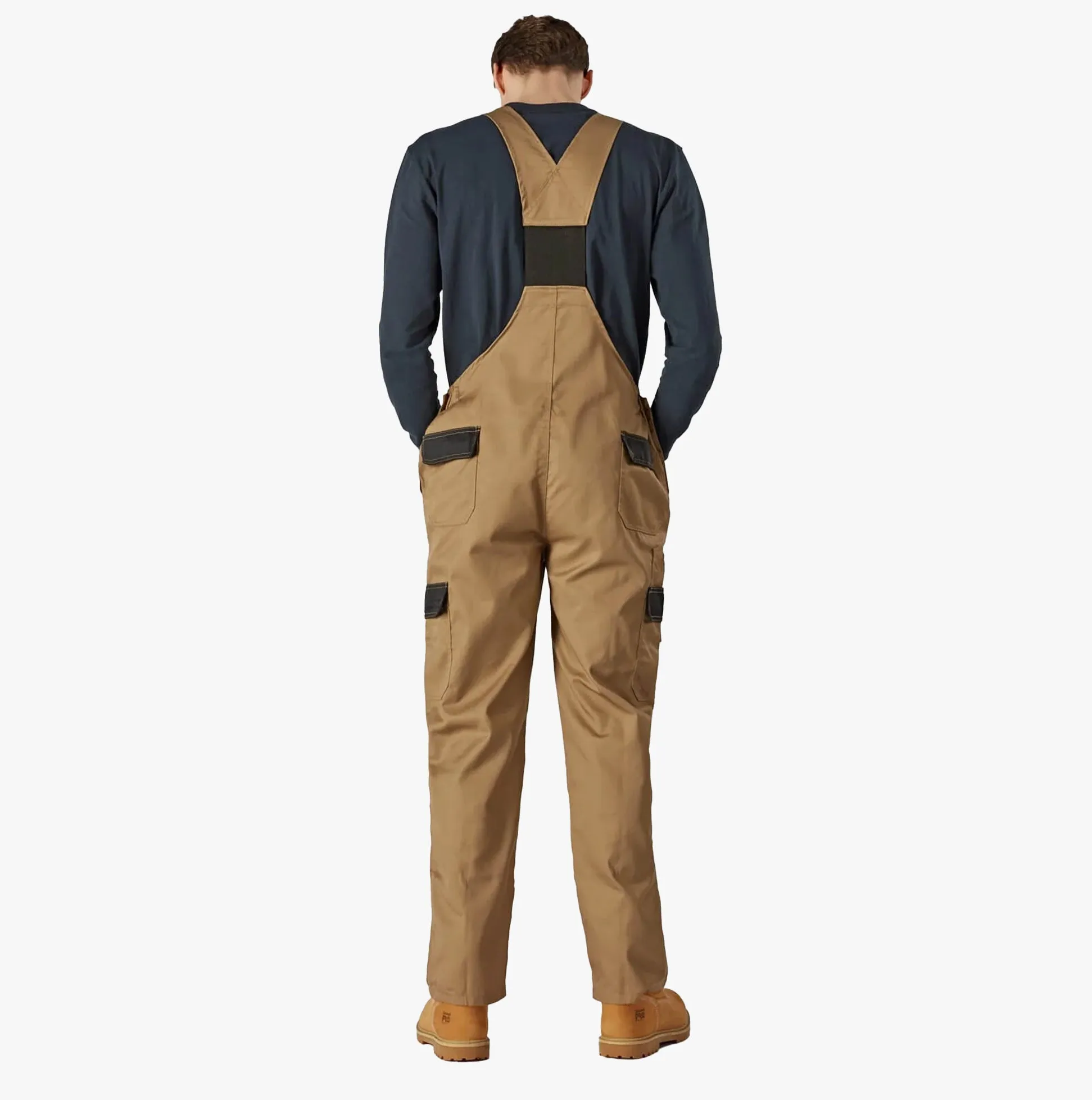 EVERYDAY Mens Bib & Brace Overall Khaki/Black