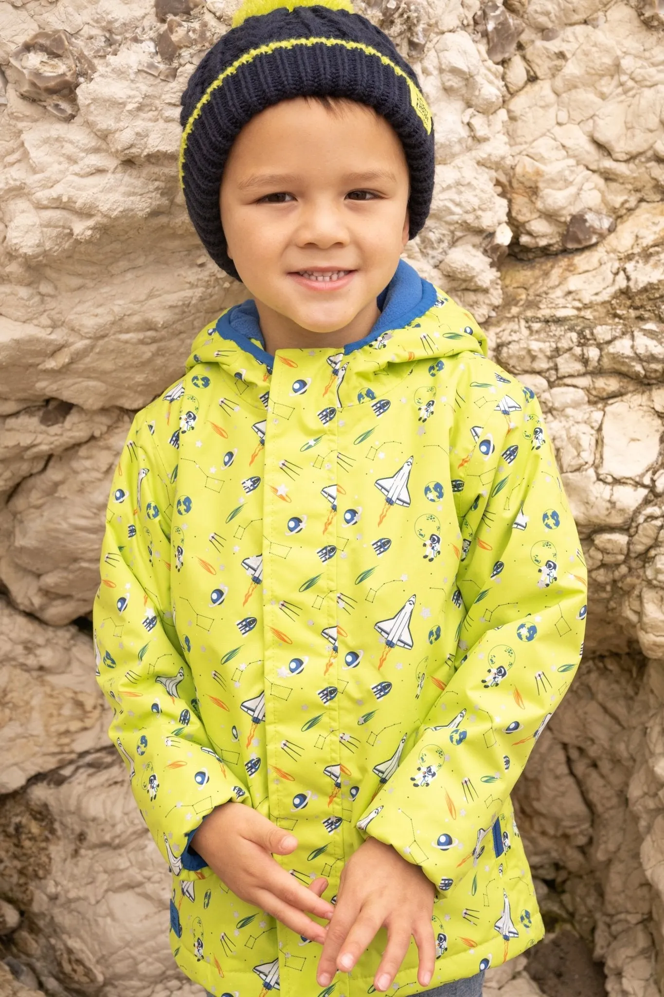 Finlay Coat - Lime Space Print